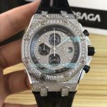 Copy Iced Out AP Royal Oak Offshore Diamond Chronograph Dial Watch